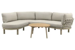 Emilia/Mindo organische rope loungeset - Latte/Beige