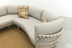 Emilia organische rope lounge hoekbank - Latte/Beige