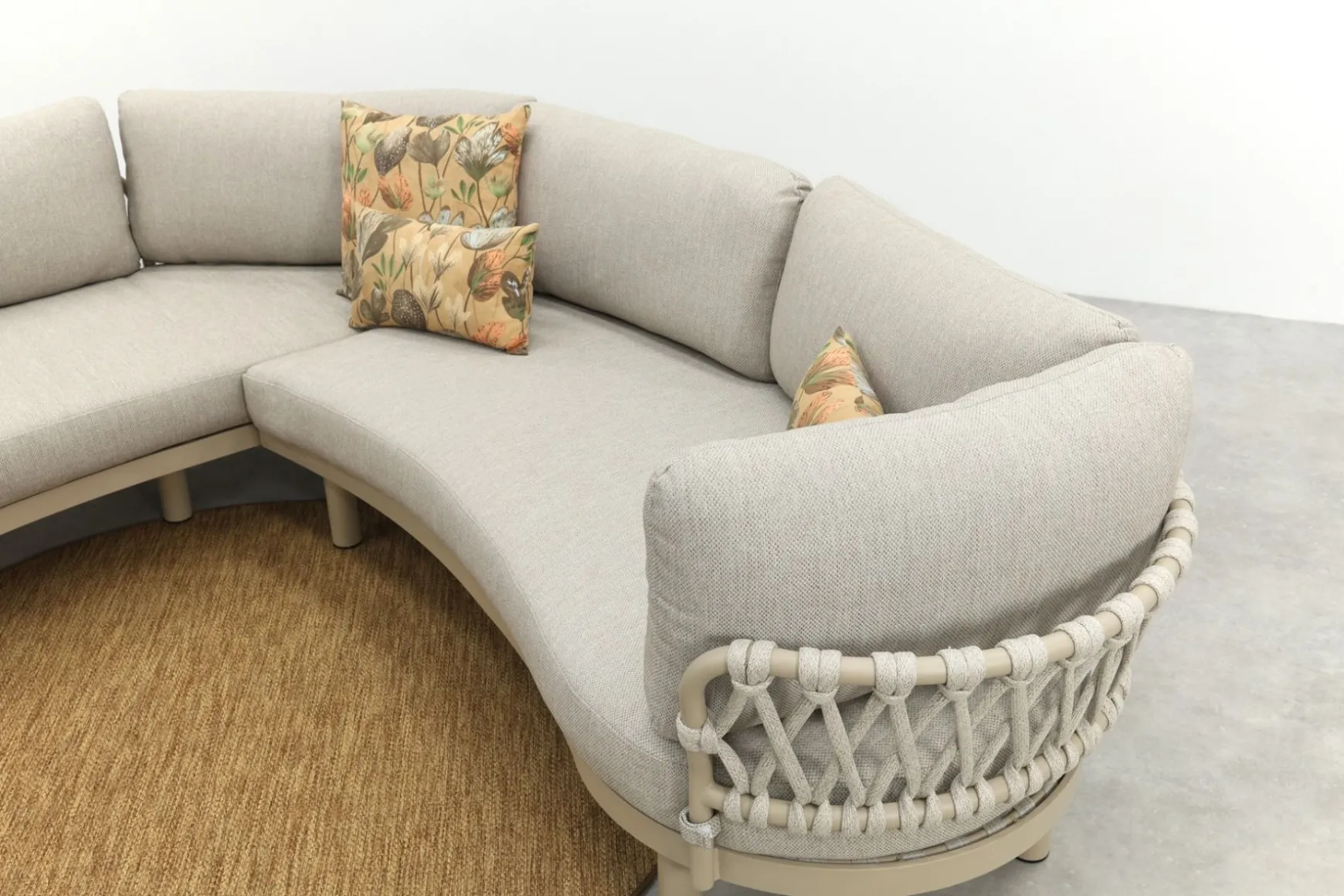Emilia organische rope lounge hoekbank - Latte/Beige