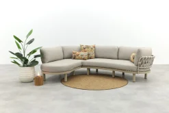 Emilia organische rope lounge hoekbank - Latte/Beige
