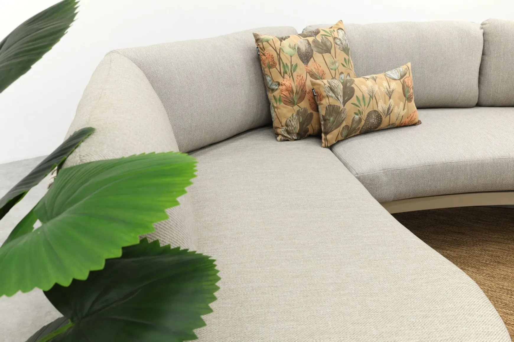 Emilia organische rope lounge hoekbank - Latte/Beige
