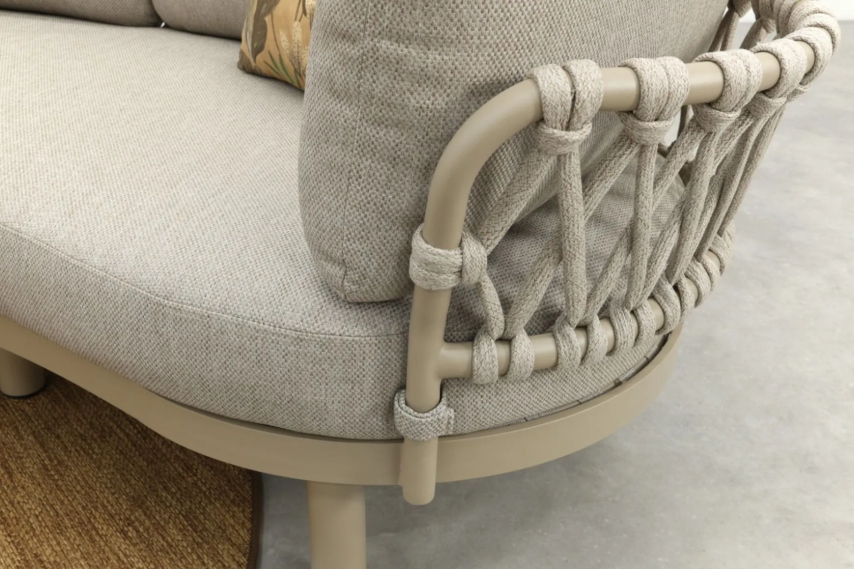 Emilia organische rope lounge hoekbank - Latte/Beige