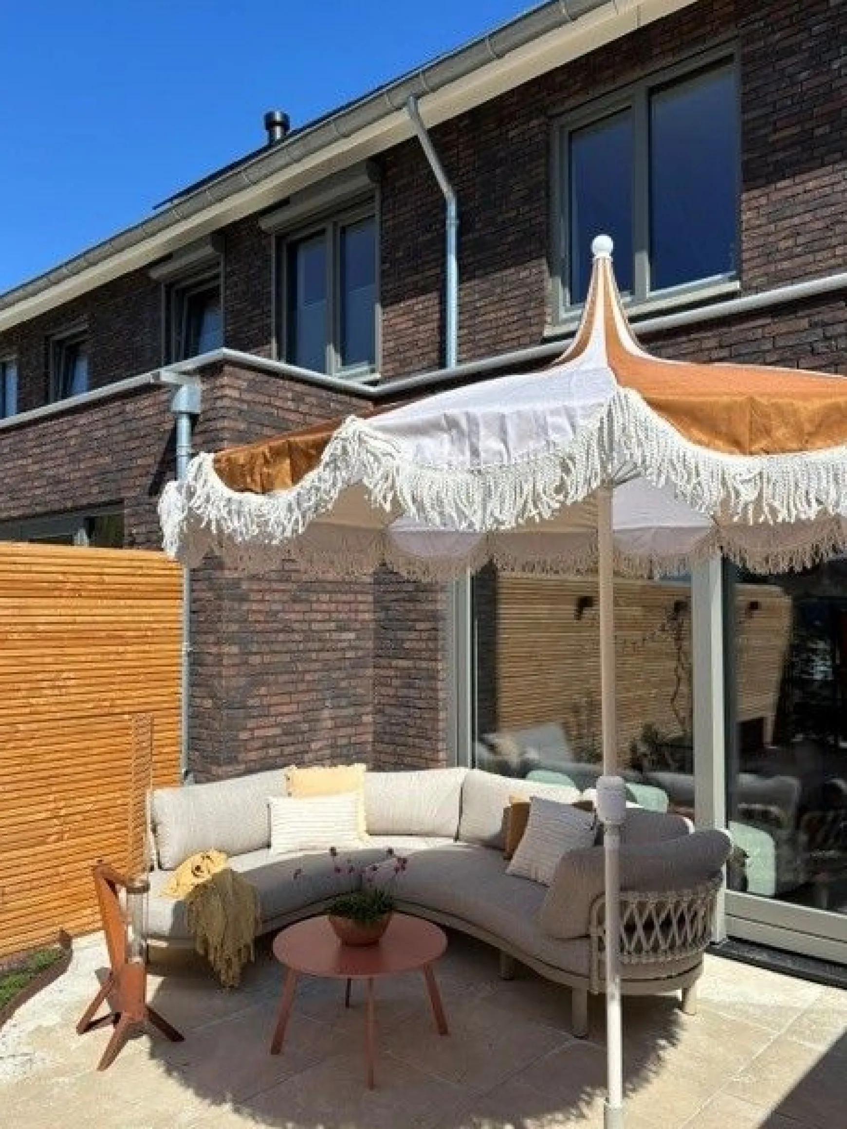 Emilia organische rope lounge hoekbank - Latte/Beige