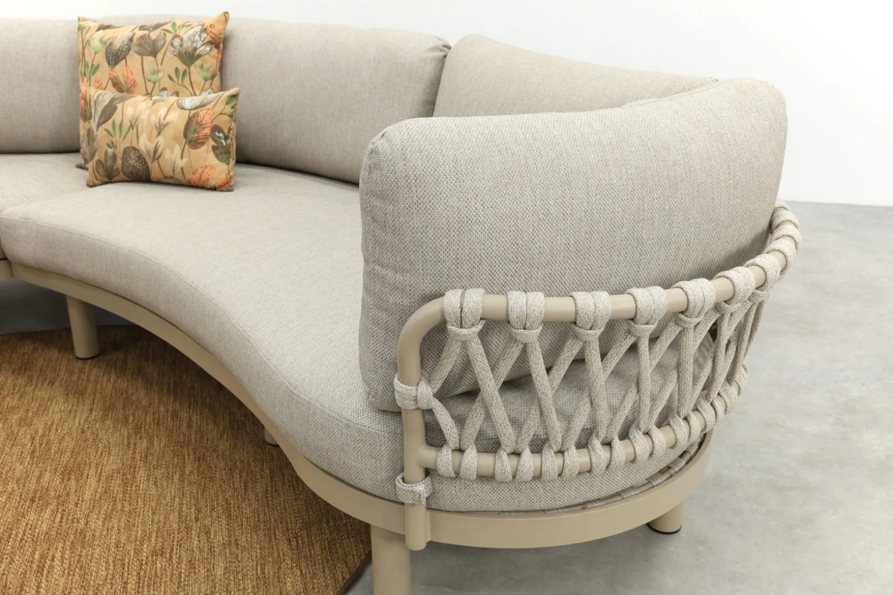 Emilia organische rope lounge hoekbank - Latte/Beige