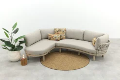 Emilia organische rope lounge hoekbank - Latte/Beige
