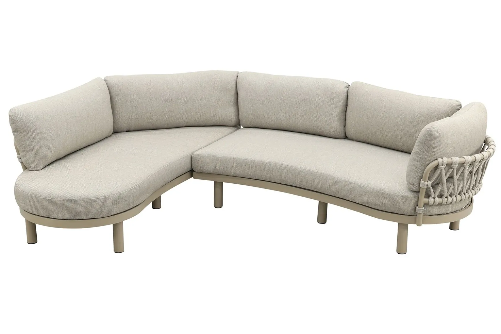 Emilia organische rope lounge hoekbank - Latte/Beige
