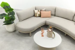 Emilia/Orion organische rope loungeset - Latte/Beige