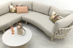 Emilia/Orion organische rope loungeset - Latte/Beige