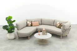 Emilia/Orion organische rope loungeset - Latte/Beige