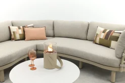 Emilia/Orion organische rope loungeset - Latte/Beige