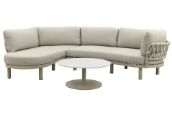 Emilia/Orion organische rope loungeset - Latte/Beige
