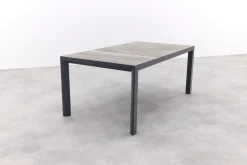 Excellent/Kings 4-persoons stapelbare dining tuinset 180x100 cm. - Antraciet