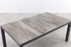 Excellent/Kings 4-persoons stapelbare dining tuinset 180x100 cm. - Antraciet