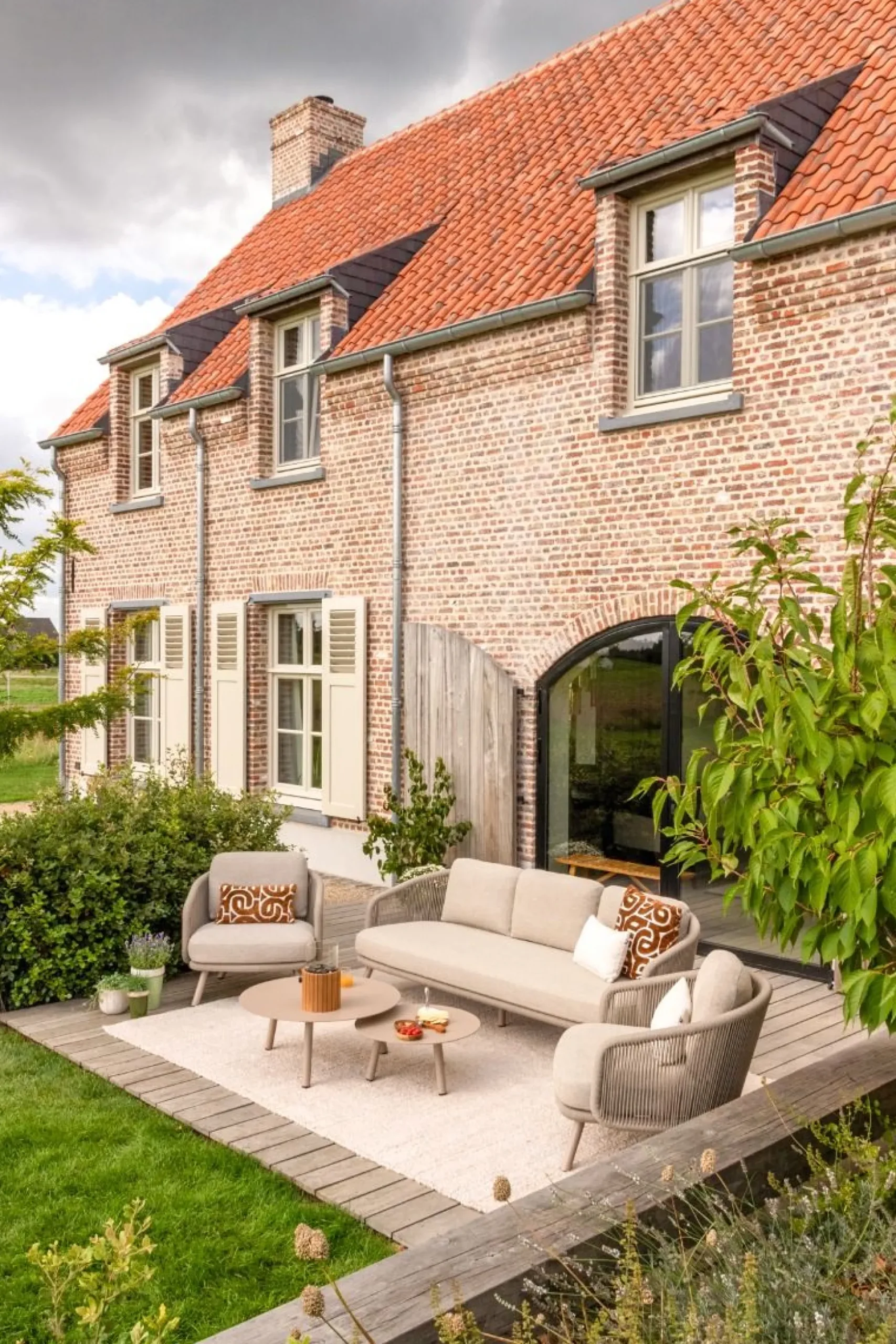Flow stoel/bank loungeset (5-delig) - Zand/Latte