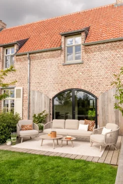 Flow stoel/bank loungeset (5-delig) - Zand/Latte