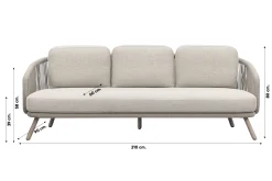 Flow stoel/bank loungeset (5-delig) - Zand/Latte