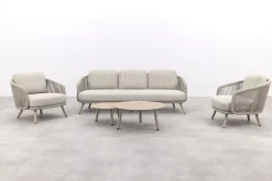 Flow stoel/bank loungeset (5-delig) - Zand/Latte