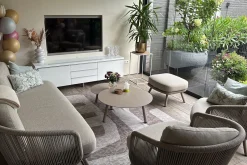 Flow stoel/bank loungeset (5-delig) - Zand/Latte