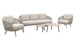 Flow stoel/bank loungeset (5-delig) - Zand/Latte