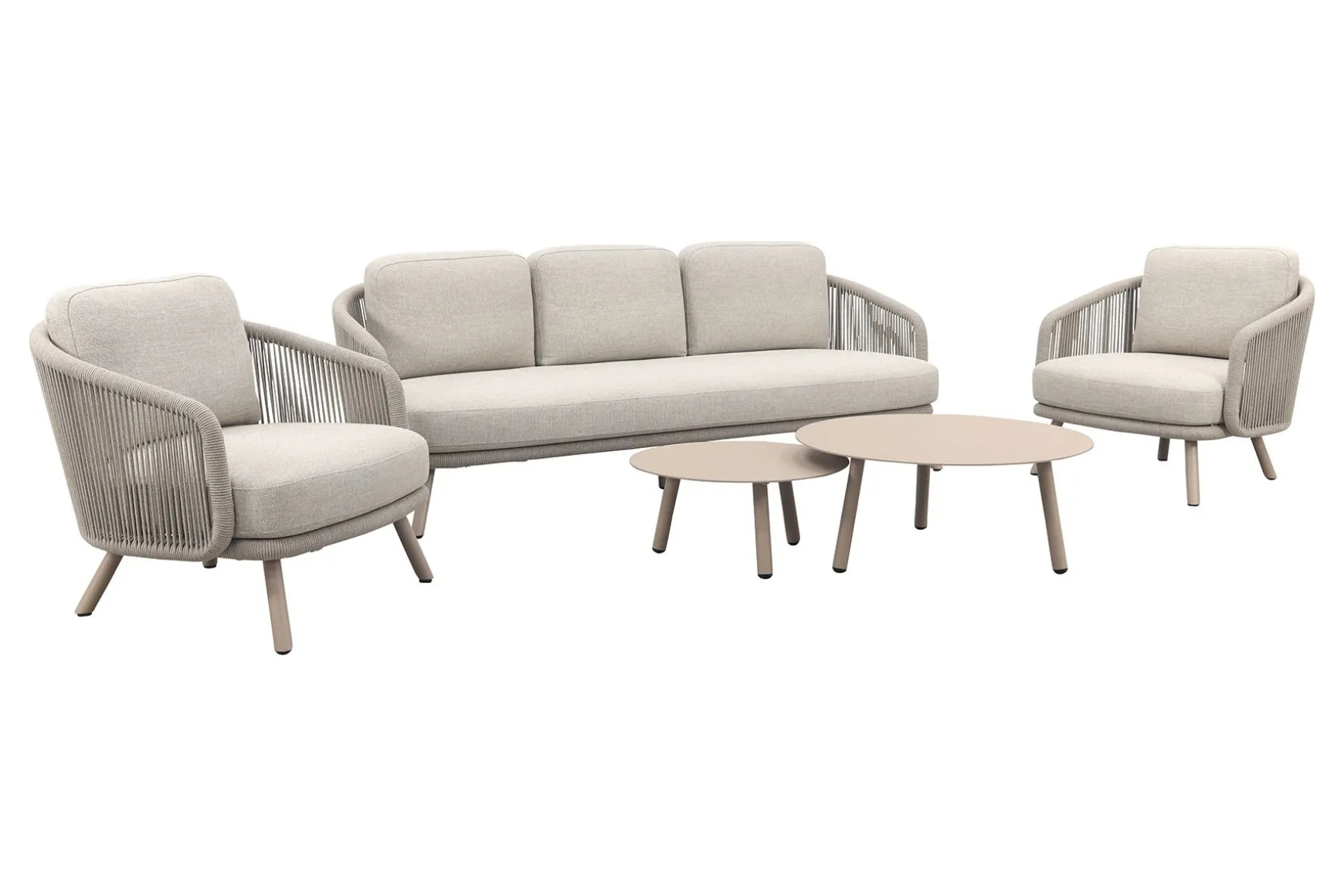 Flow stoel/bank loungeset (5-delig) - Zand/Latte