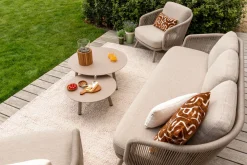 Flow stoel/bank loungeset (5-delig) - Zand/Latte