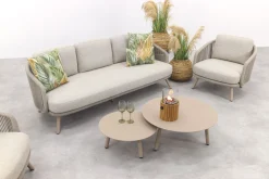 Flow stoel/bank loungeset (5-delig) - Zand/Latte