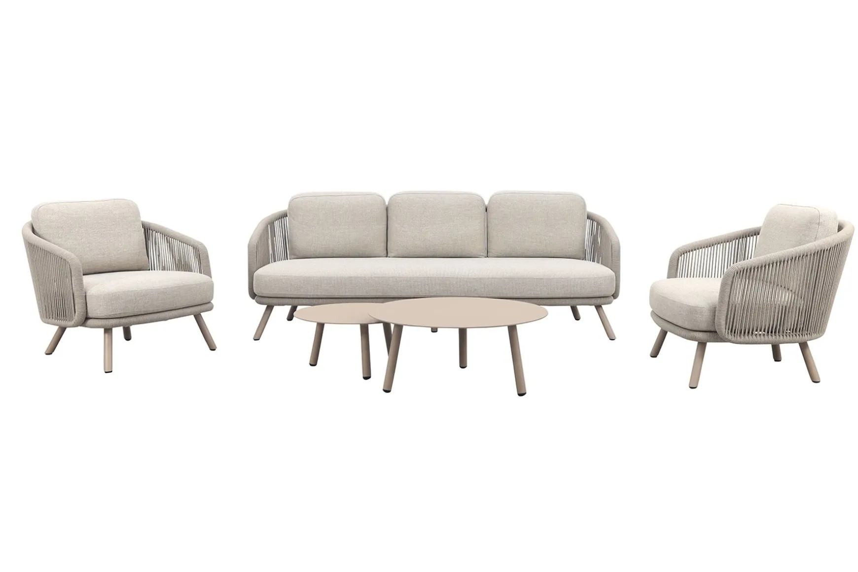 Flow stoel/bank loungeset (5-delig) - Zand/Latte
