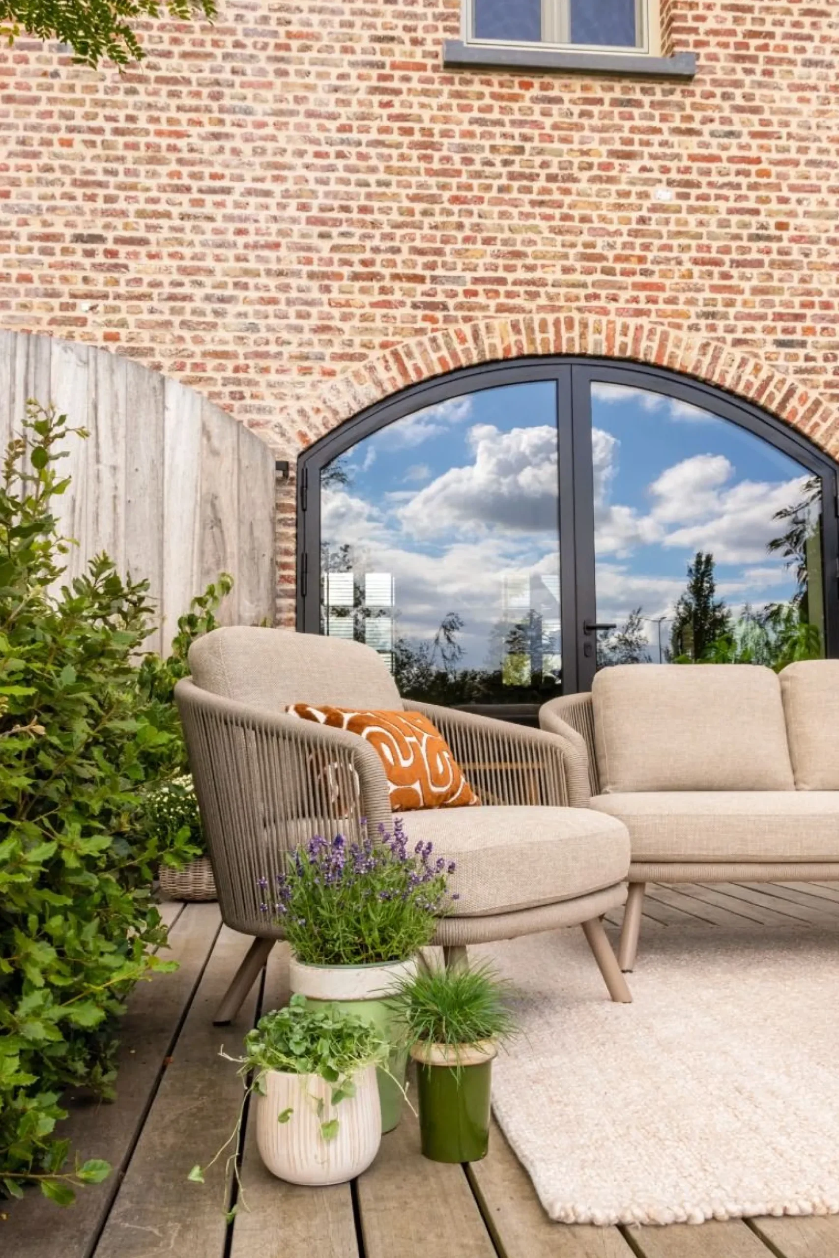 Flow stoel/bank loungeset (5-delig) - Zand/Latte