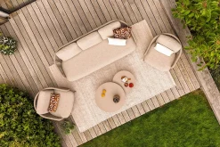 Flow stoel/bank loungeset (5-delig) - Zand/Latte