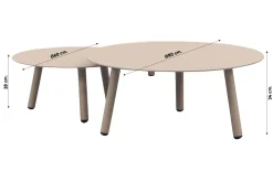 Flow stoel/bank loungeset (5-delig) - Zand/Latte