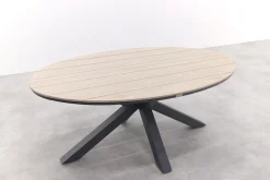 Garden Impressions Edison ovale tuintafel polywood 180x115 cm.