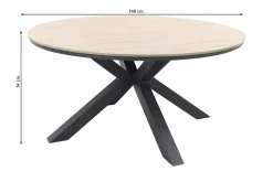Garden Impressions Edison tuintafel - 148 cm. rond