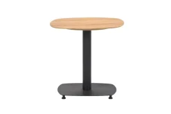 Garden Impressions - Leon bijzettafel - 50x50xH49 - Carbon Black/Light teak look OP=OP