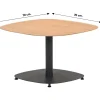 Garden Impressions - Leon bijzettafel - 70x70xH42 - Carbon Black/Light teak look OP=OP