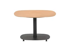 Garden Impressions - Leon bijzettafel - 70x70xH42 - Carbon Black/Light teak look OP=OP