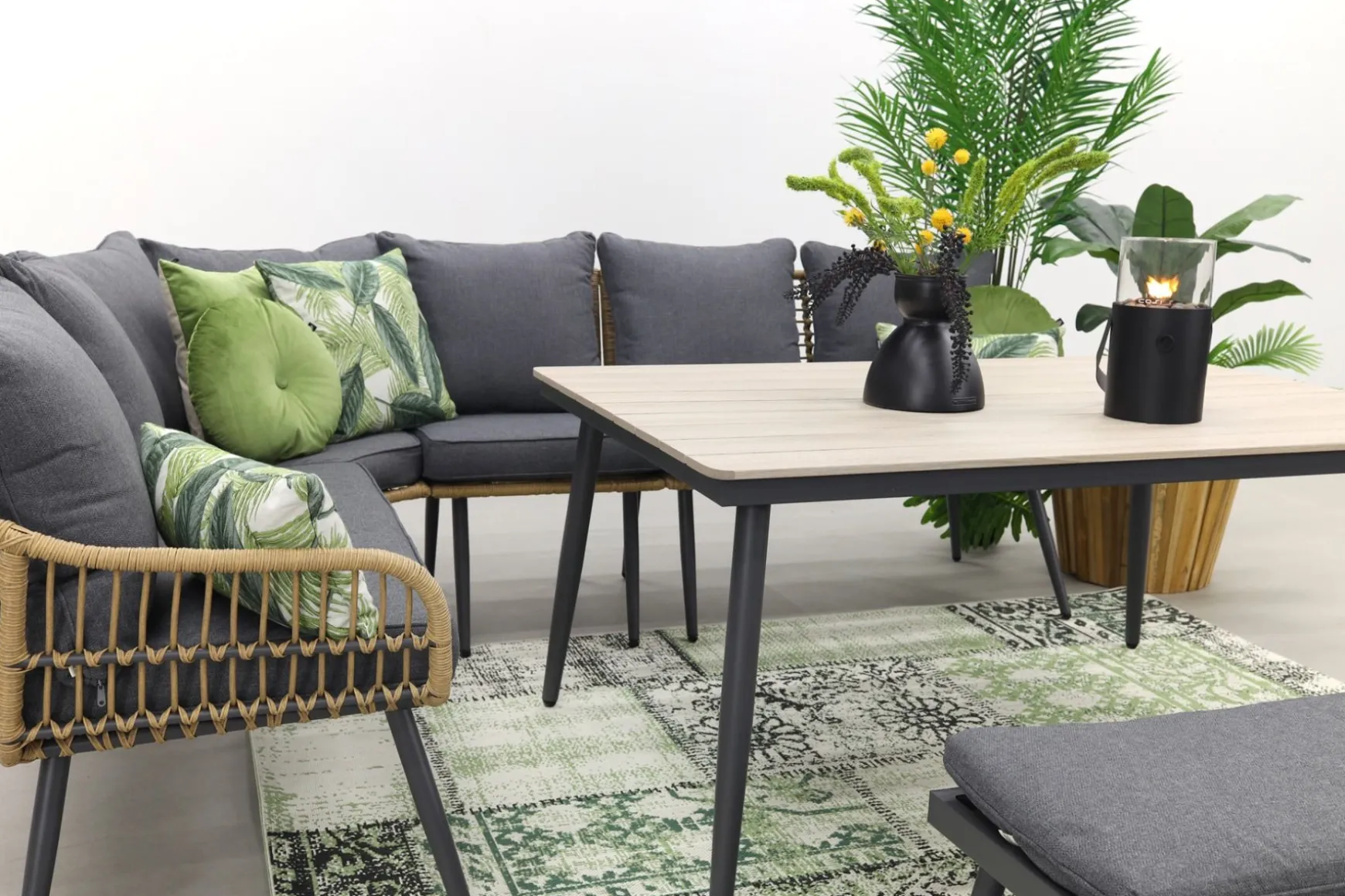 Garden Impressions Margriet lounge dining set - Naturel - 6 delig