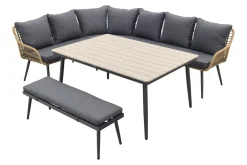 Garden Impressions Margriet lounge dining set - Naturel - 6 delig