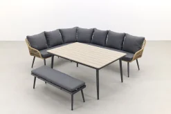 Garden Impressions Margriet lounge dining set - Naturel - 6 delig
