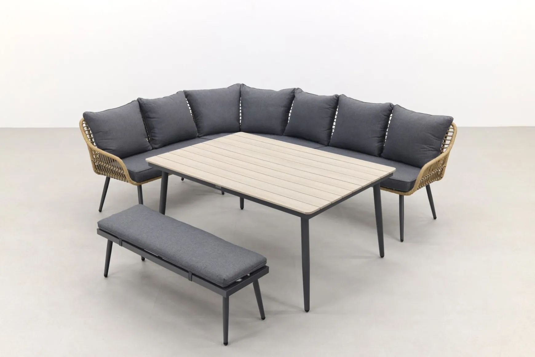 Garden Impressions Margriet lounge dining set - Naturel - 6 delig