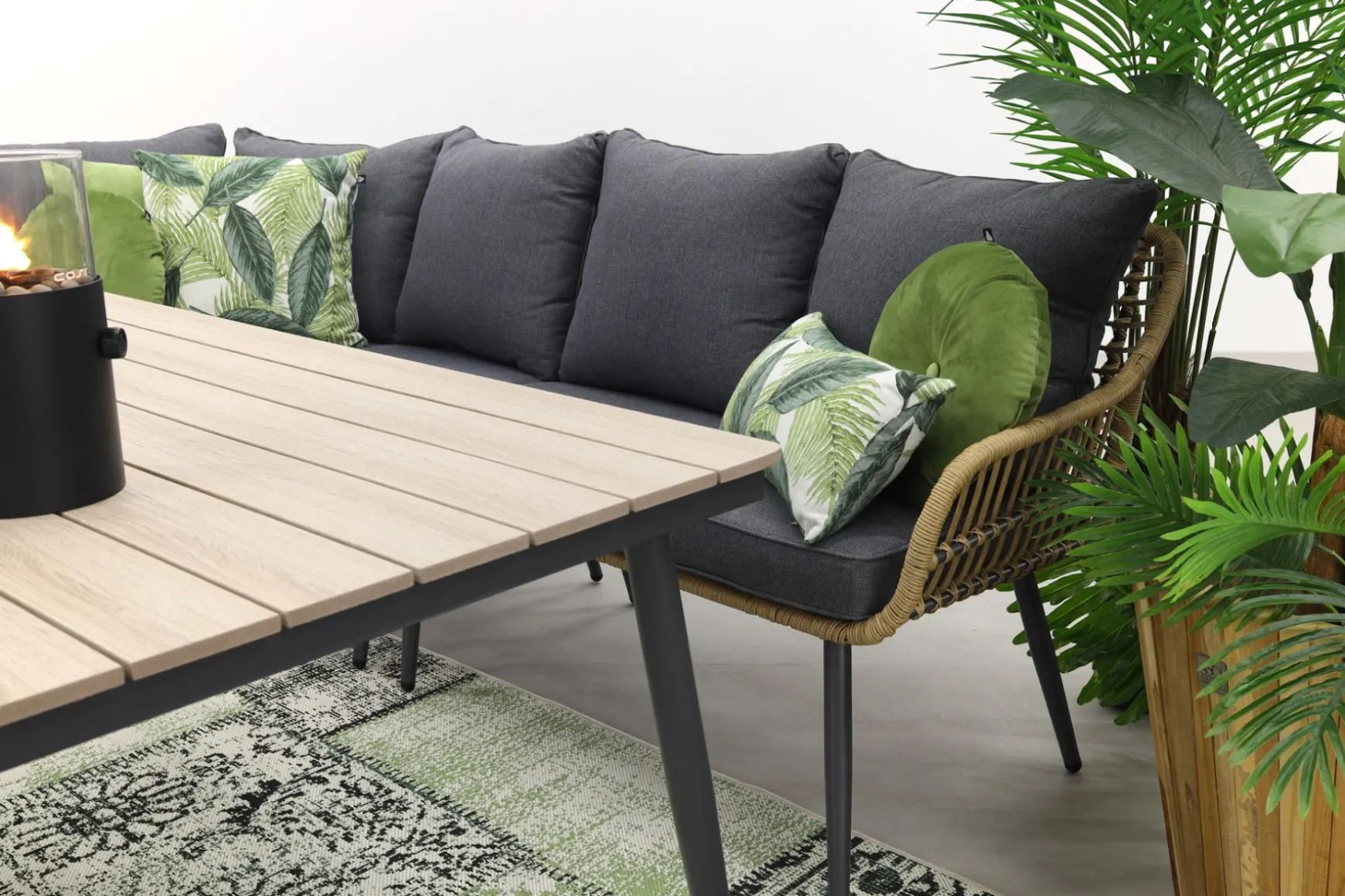 Garden Impressions Margriet lounge dining set - Naturel - 6 delig