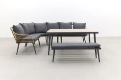 Garden Impressions Margriet lounge dining set - Naturel - 6 delig