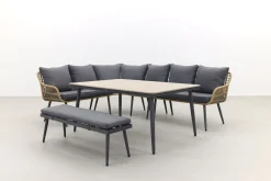 Garden Impressions Margriet lounge dining set - Naturel - 6 delig