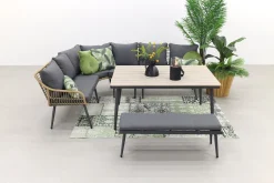 Garden Impressions Margriet lounge dining set - Naturel - 6 delig