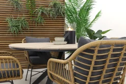Garden Impressions Margriet naturel / Edison 122 cm. - ronde tuinset