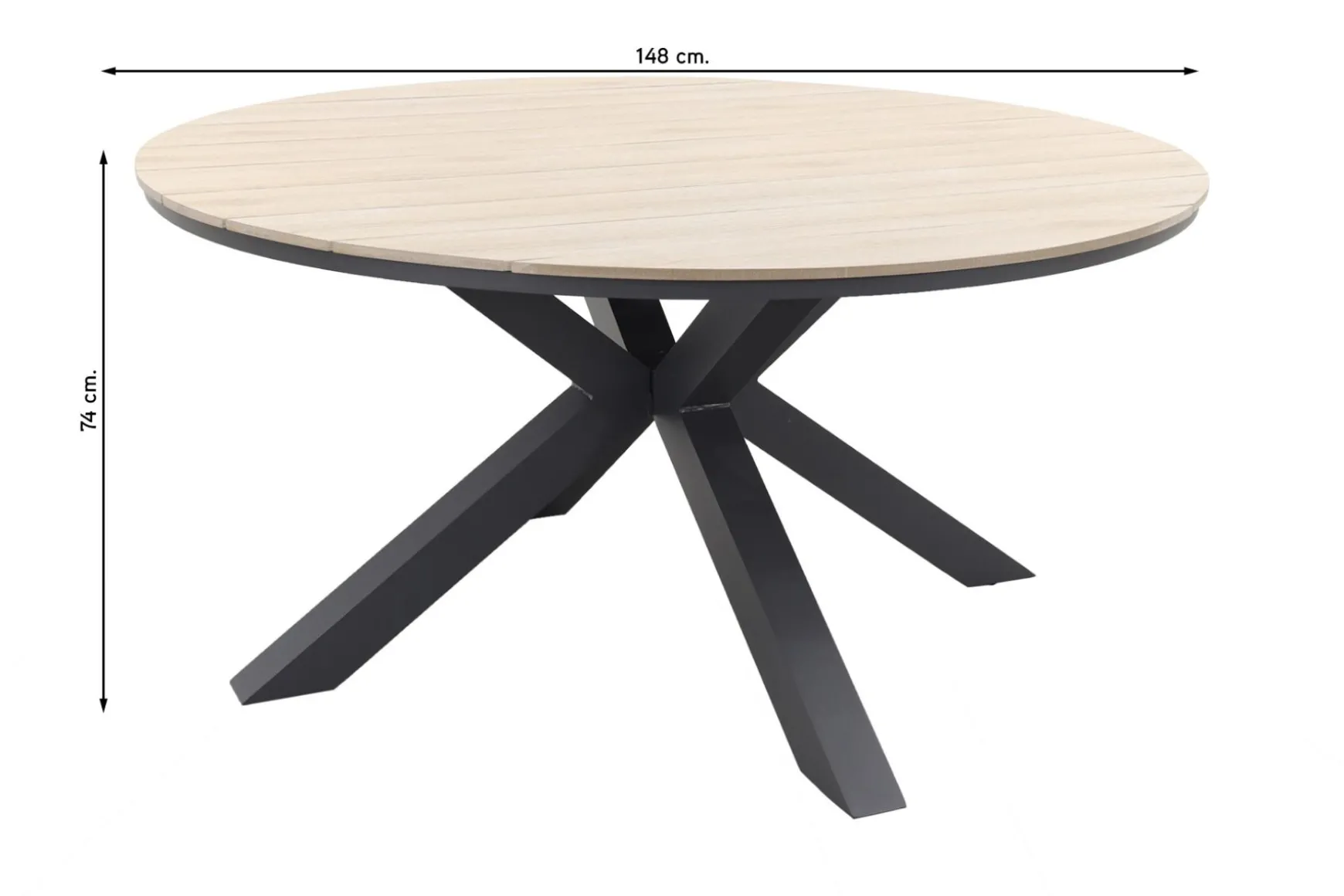 Garden Impressions Margriet naturel / Edison 148 cm. - ronde tuinset