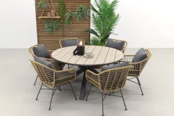 Garden Impressions Margriet naturel / Edison 148 cm. - ronde tuinset