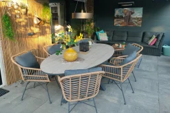 Garden Impressions Margriet - Naturel / Edison 220 x 115 cm. - ovale tuinset