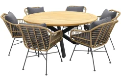 Garden Impressions margriet naturel/Taste Prado 160 cm. - Ronde tuinset