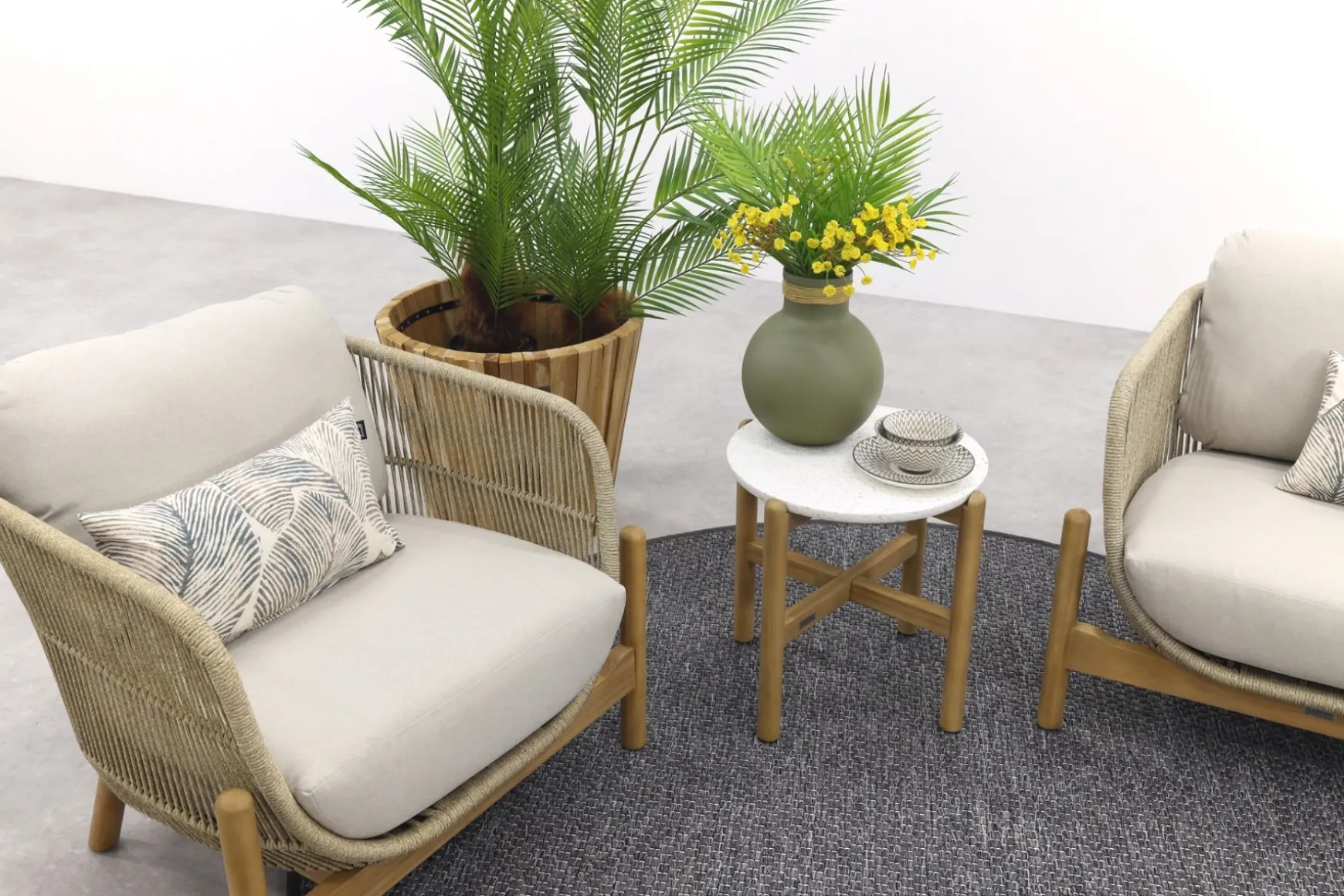 Garden Impressions Talara stoel loungeset 3-delig - Zand