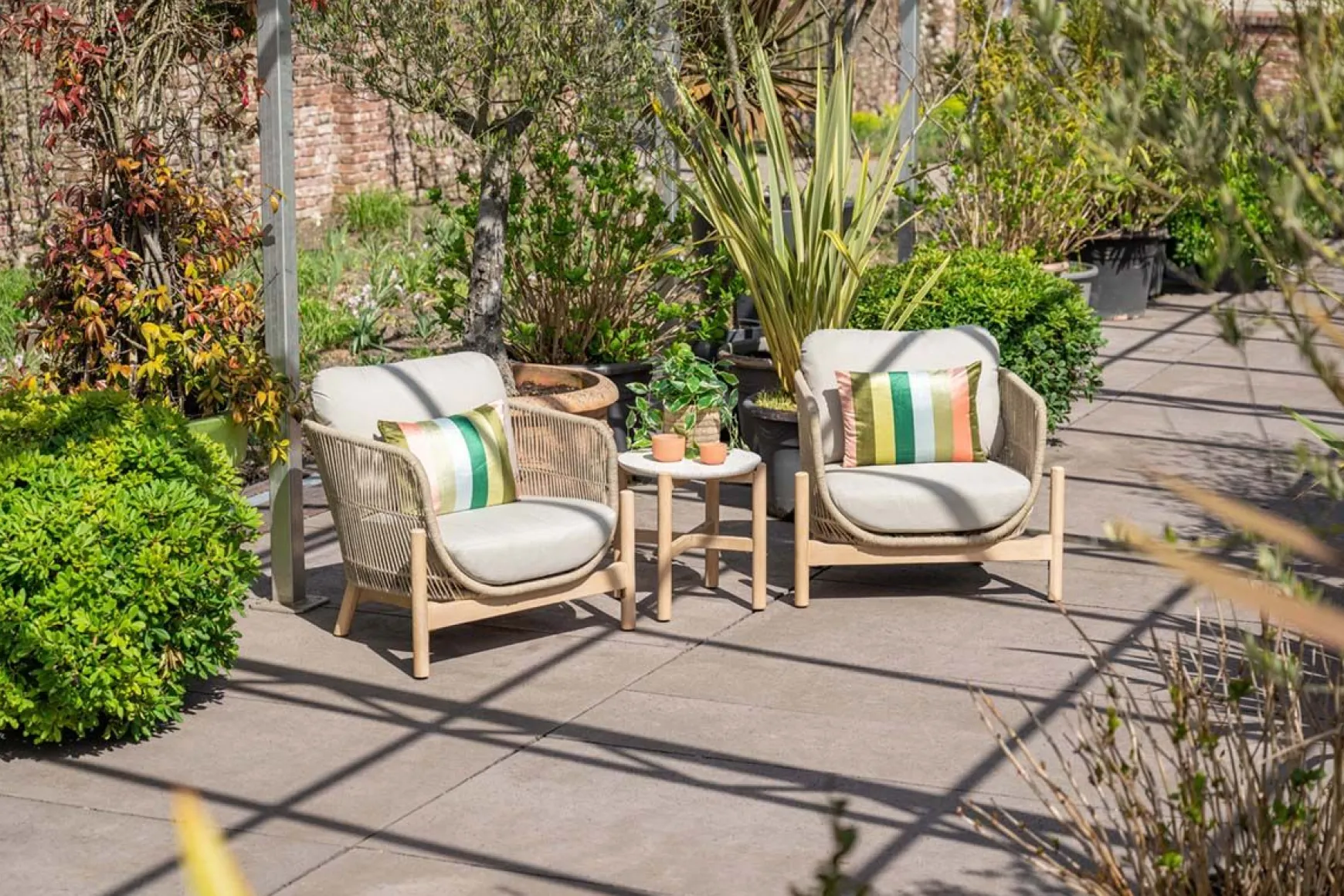 Garden Impressions Talara stoel loungeset 3-delig - Zand